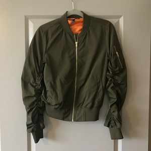 Army Green Bomber Jacket - Forever 21 - Small